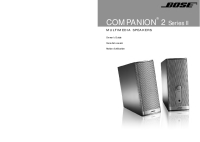 Bose Companion-2-Series-II - Owners Guide